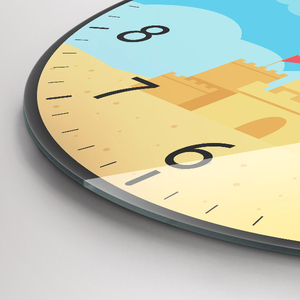 Reloj redondo pared Castillo de arena