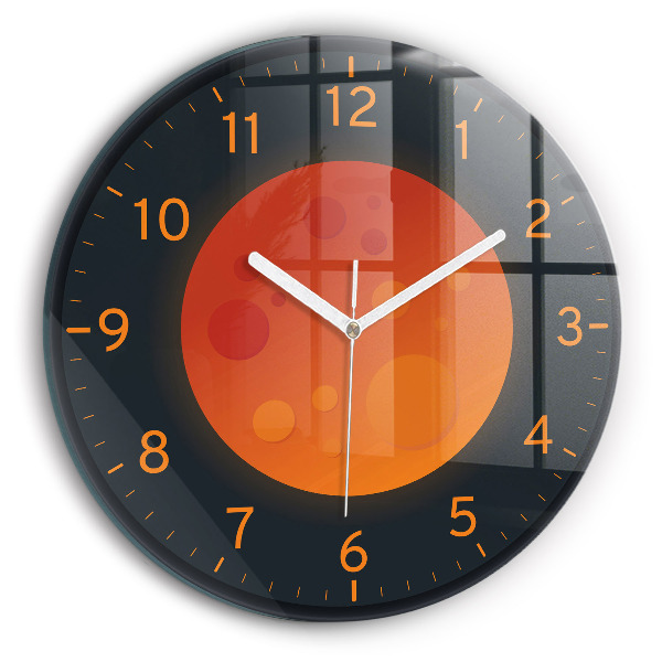 Reloj de cristal redondo Luna llena