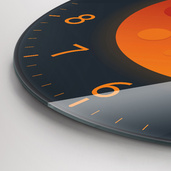 Reloj de cristal redondo Luna llena