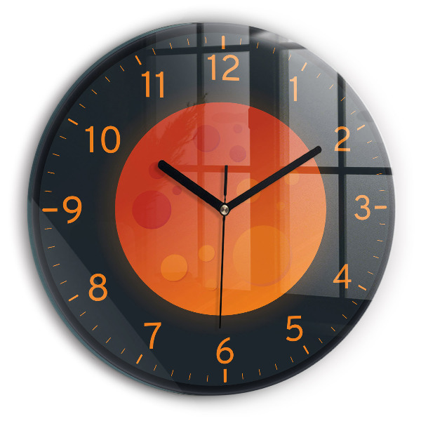 Reloj de cristal redondo Luna llena