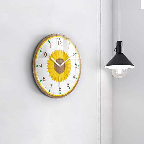 Reloj de pared redondo Girasol