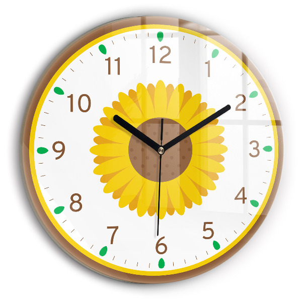 Reloj de pared redondo Girasol