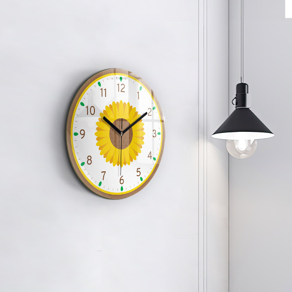 Reloj de pared redondo Girasol