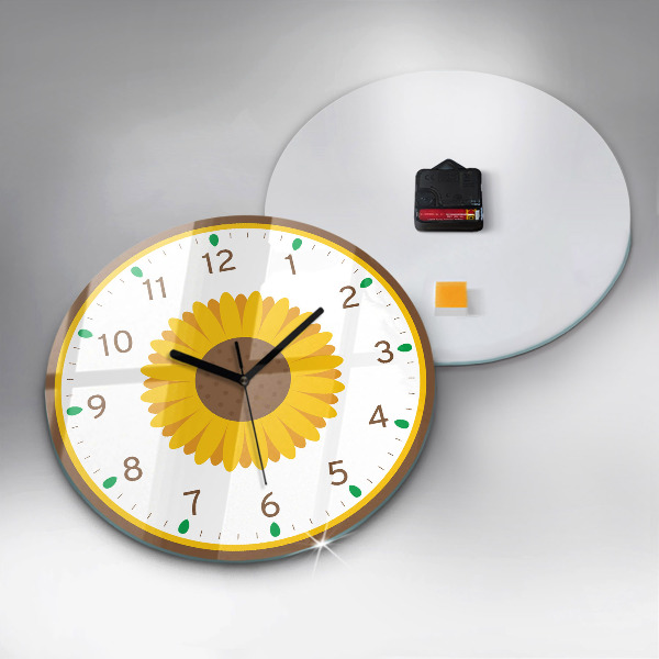 Reloj de pared redondo Girasol