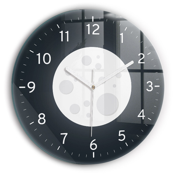 Reloj de cristal redondo Luna llena