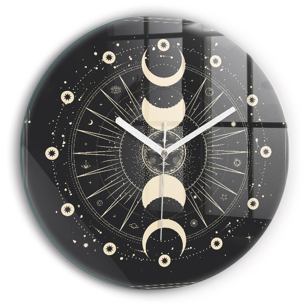 Reloj de pared redondo Lunas y Soles