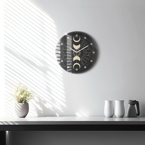 Reloj de pared redondo Lunas y Soles