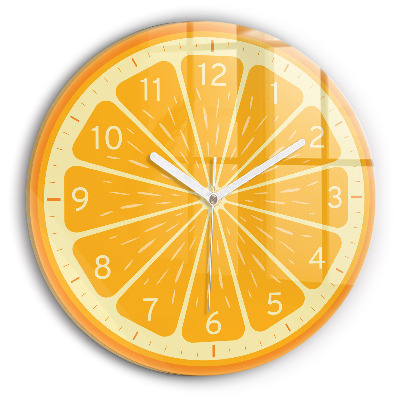 Reloj redondo pared Naranja jugosa